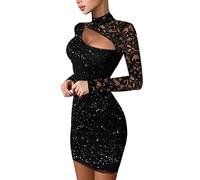 Women Casual Europe and The United States New Hot Stitching V Neck Pleated Satin Sexy Dress Petite Casual Dresses for Summer Black