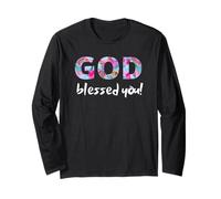 Women Casual Graphic GOD BLESS YOU Long Sleeve T-Shirt