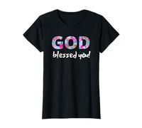 Women Casual Graphic GOD BLESS YOU T-Shirt