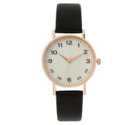 Women Casual Leather Analog Quartz Watch Ms. Wristwatch Clock Business Date Casual Watch Large Watches for Women (Black, One Size)