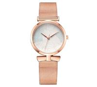 Women Casual Metal Analog Quartz Watch Ms. Wristwatch Clock Business Date Casual Watch Simple Wrist Watch (Blue, One Size)