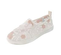 Women Casual Shoes Floral Breathable Mesh Large Size Lightweight Non-Slip Casual Shoes Hiking Shoes, pink, 5 UK