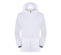 Women Casual Top Windproof Rainproof Men's Windbreaker Jackets Ultra-Light Men's Coats Jackets Women Outerwear Jackets Coats (White, XL)