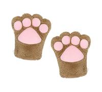 Women Cat Bear Paw Claw Gloves Mittens Plush Cosplay Gloves Warm Winter Gloves Cute Cartoon Claw Mittens Animal Wolf Paw Handwear Thermal Mittens for Cosplay Party Fancy Dress Halloween Christmas