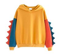 Women Cat Ear Hoodie Long Sleeve Splice Cartoon Cute Kawaii Clothes Teens Girls Anime Cosplay Sweatshirts Fashion Basics Clothes Sweater Comfortable Lightweight Japanese Hoodie Pullover (31-Yellow, M)