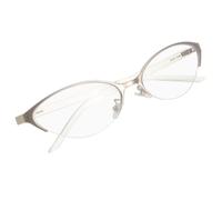 Women Cat Eye Sunglasses, Semi Rimless Retro Oval UV Glare Glasses | Silver PC and Stainless Steel Frame, Lightweight Design, Broad View, for Outdoor Activities and City Walks