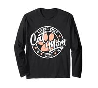 Women Cat Mom Cat Lover Cute Mother's Day Mama I Love My Cat Long Sleeve T-Shirt