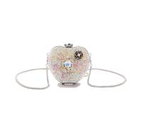 Women Chain Bag Glittering Square Bag Rhinestones Shoulder Bag Stylish Crossbody Bag Acrylic Dating Bag for Party