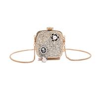 Women Chain Bag Glittering Square Bag Rhinestones Shoulder Bag Stylish Crossbody Bag Acrylic Dating Bag for Party