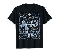 Women Chapter 43 Fabulous EST 1983 43rd Birthday Queen T-Shirt