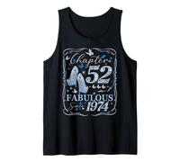 Women Chapter 52 Fabulous EST 1974 52nd Birthday Queen Tank Top