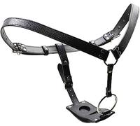 Women Chastity Belt Strap-On Harness PU Leather SM Erotic Sex Toy Bondage Strap Dildo Harness Adjustable Belt Lesbian Double Dildo Straps Trousers for Butt Plug and Dildo