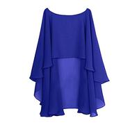 Women Chiffon Capelet Sheer Shawl Wrap for Wedding Evening Dress | Wrinkle Resistant Fabric, Lightweight Breathable, Loose Versatile Fit, Easy To Carry Storage