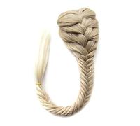 Women Chignon 20 Inch Bun Extensions Synthetic Drawstring Ponytail Clip In Hair Extension Ponytail Natural Black Fishbone Braid Ponytail Hair Bun Hair (Color : 18T613)