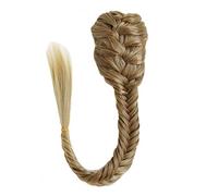 Women Chignon 20 Inch Bun Extensions Synthetic Drawstring Ponytail Clip In Hair Extension Ponytail Natural Black Fishbone Braid Ponytail Hair Bun Hair (Color : 10T16)
