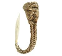 Women Chignon 20 Inch Bun Extensions Synthetic Drawstring Ponytail Clip In Hair Extension Ponytail Natural Black Fishbone Braid Ponytail Hair Bun Hair (Color : 6AT88)