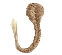 Women Chignon 20 Inch Bun Extensions Synthetic Drawstring Ponytail Clip In Hair Extension Ponytail Natural Black Fishbone Braid Ponytail Hair Bun Hair (Color : #613)