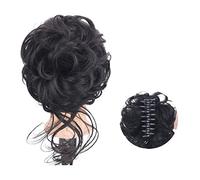 Women Chignon Claw in Bun Messy Chignons Hair Extensions Messy Claw Bun Curly Wavy Synthetic Hair Ponytail Extension Hairpieces for Women Bun Wig Bun Hair (Color : SW207-4)