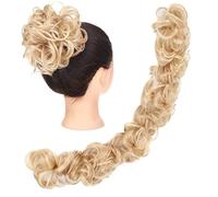 Women Chignon DIY Wrap Around Bun Hair Scrunchie Wavy Donut Chignons for Women Kids Messy Bun Hair Piece Extensions Tousled Fluffy Hair Ponytail Bun Hair (Color : M333-18H613)