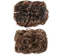 Women Chignon Messy Bun Scrunchie Hairpiece Synthetic Updo Curly Hair Bun Extension Comb Clips in Hair Extension Chignon Dish Tray Pony-tail Hairpieces for Women Bun Hair (Color : Q8 8)