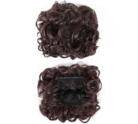 Women Chignon Messy Bun Scrunchie Hairpiece Synthetic Updo Curly Hair Bun Extension Comb Clips in Hair Extension Chignon Dish Tray Pony-tail Hairpieces for Women Bun Hair (Color : Q8 118)