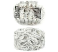 Women Chignon Messy Bun Scrunchie Hairpiece Synthetic Updo Curly Hair Bun Extension Comb Clips in Hair Extension Chignon Dish Tray Pony-tail Hairpieces for Women Bun Hair (Color : Q8 1001A)
