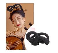Women Chignon Synthetic Chinese Ancient Wig Hanfu Headdress Hair Bun Elegant Retro Headwear Ancient Chinese Women Cosplay Wigs Accessories Bun Hair (Color : VM41)