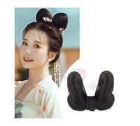 Women Chignon Synthetic Chinese Ancient Wig Hanfu Headdress Hair Bun Elegant Retro Headwear Ancient Chinese Women Cosplay Wigs Accessories Bun Hair (Color : VM17)