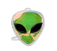 Women Children Alien Transparent Jelly Bag Shoulder Bag Backpack Phone Bag Ski Equipment Bag for Kids (Silver, One Size)