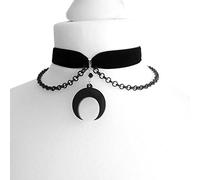 Women Choker Pendant Creative Goth Decorative Bland Personality Moon Shape Choker Necklace Female Jewelry Dexterous and Professional