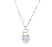 Women Choker Tiny Necklaces Personality Temperament Design Inlaid Zircon Heart Pendant Clavicle Chain Sexy Necklace High Sense Necklace Open Heart Necklaces (White, One Size)