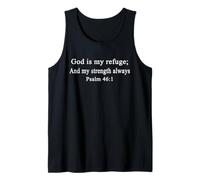 Women Christian God is My Refuge and My Strength Psalm 46:1 Tank Top