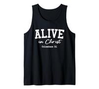 Women Christian Shirts Alive in Christ Worship Faith Jesus Tank Top