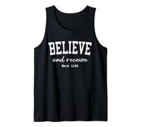 Women Christian Shirts Believe and Receive Worship Jesus Tank Top
