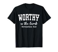 Women Christian Shirts Men Worthy is The Lamb Worship Jesus T-Shirt