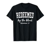 Women Christian Shirts Redeemed by The Blood Worship Jesus T-Shirt