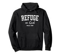 Women Christian Shirts REFUGE in God Bible Worship Jesus Pullover Hoodie