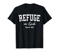 Women Christian Shirts Refuge in God Bible Worship Jesus T-Shirt