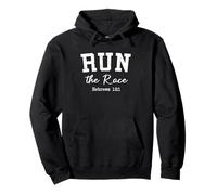Women Christian Shirts RUN the Race Faith Worship Jesus Love Pullover Hoodie