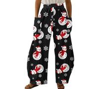 Women Christmas Costumes High Waist Flared Casual Pajama Pants Cotton Sleepwear Pants Muslim Comfortable Harem Trouser With Wide Legs Lightweight Fabric Pant For Women