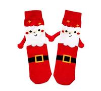 Women Christmas Socks 3D Doll Couple Magnetic Hand In Hand Socks Cute Novelty Funny Socking for Holiday Gifts