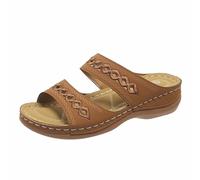 Women Chunky Wedge Sandals Extra Wide Fit Wedges Women Summer Solid Color Casual Open Toe Soft Bottom Breathable Slippers Shoes Sandals Black Sandles Ladies Size 8 Wide Fitting (Brown,3.5)