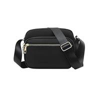 Women Classic Small Nylon Crossbody Bag Phone Purse Ladies Lightweight Messenger Shoulder Bag over The Shoulder Bags for Men (Black, One Size)