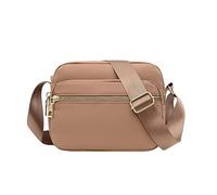 Women Classic Small Nylon Crossbody Bag Phone Purse Ladies Lightweight Messenger Shoulder Bag over The Shoulder Bags for Men (Khaki, One Size)
