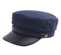 Women Classic Yacht Captain Sailor Hat Newsboy Cabbie Beret Cap(Navy)