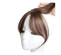 Women Clip In Bangs Natural Wispy Forehead Hair Extensions Black Brown Side Bang Fringe Wig Hairpieces Hair Extensions for Daily Wear(Light Brown)