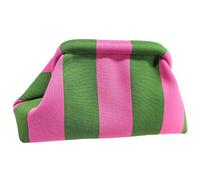 Women Cloud Colorblock Knit Purse Crochet Casual Clutch Bag