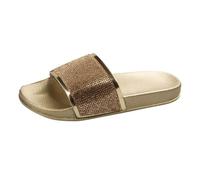 Women Cloud Slippers Open Toe Slipper Summer Beach Shower Shoes Unisex Fish Mouth Sliders Casual Womens Indoor Backless Sandals Ladies Soft Flat Lightweight Non- lip Mules (Gold, 4)