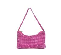 Women Clutch Bag Evening Bag Bling Purse Sparkly Diamond Shoulder Bag For Party Club Wedding Prom Clutch Purses For Party, Wedding(Rose Red)