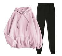 Women Co Ord Sets Going Out, Lounge Wear Sets for Women UK Ladies Oversized Baggy Tracksuit Fleece Hoodie Joggers Sweat Suits 2 Piece Travel Airport Gym Outfit Streetwear Sportswear